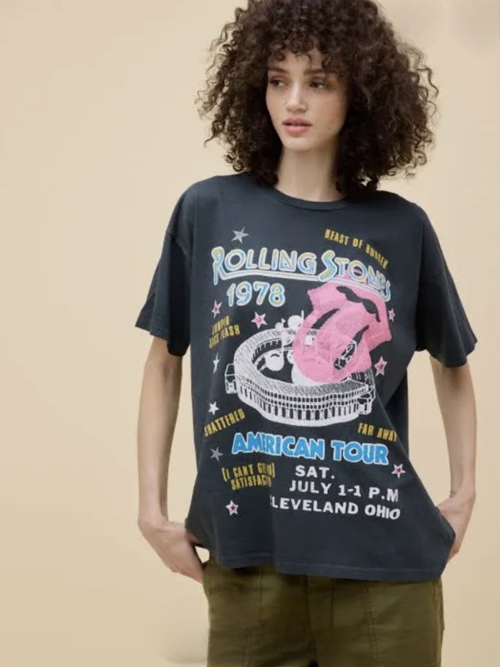NWOT Daydreamer Rolling Stones 1978 Graphic Tee - Black